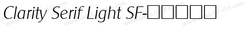 Clarity Serif Light SF字体转换